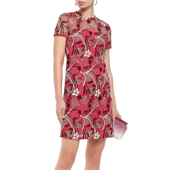 Valentino | Dresses | New Valentino Embroidered Cottonblend Guipure Lace  Mini Dress | Poshmark